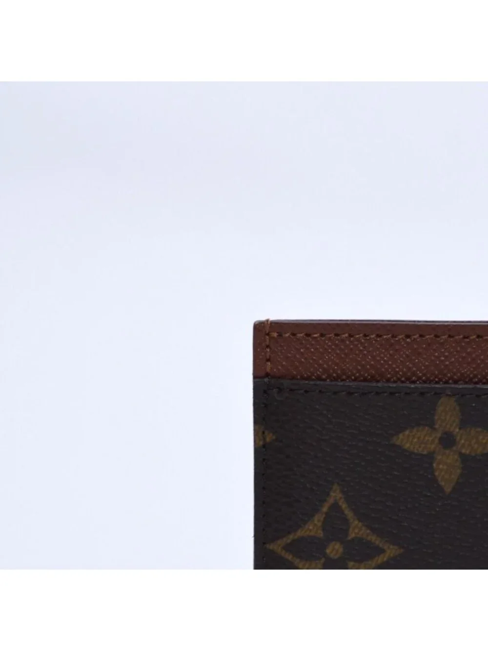 Louis Vuitton Porte Cartes Simple Card Case Monogram Canvas Brown
